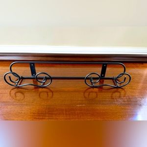 Black metal wall mount for plates/china